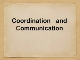 Enhanced Coordination And Communication